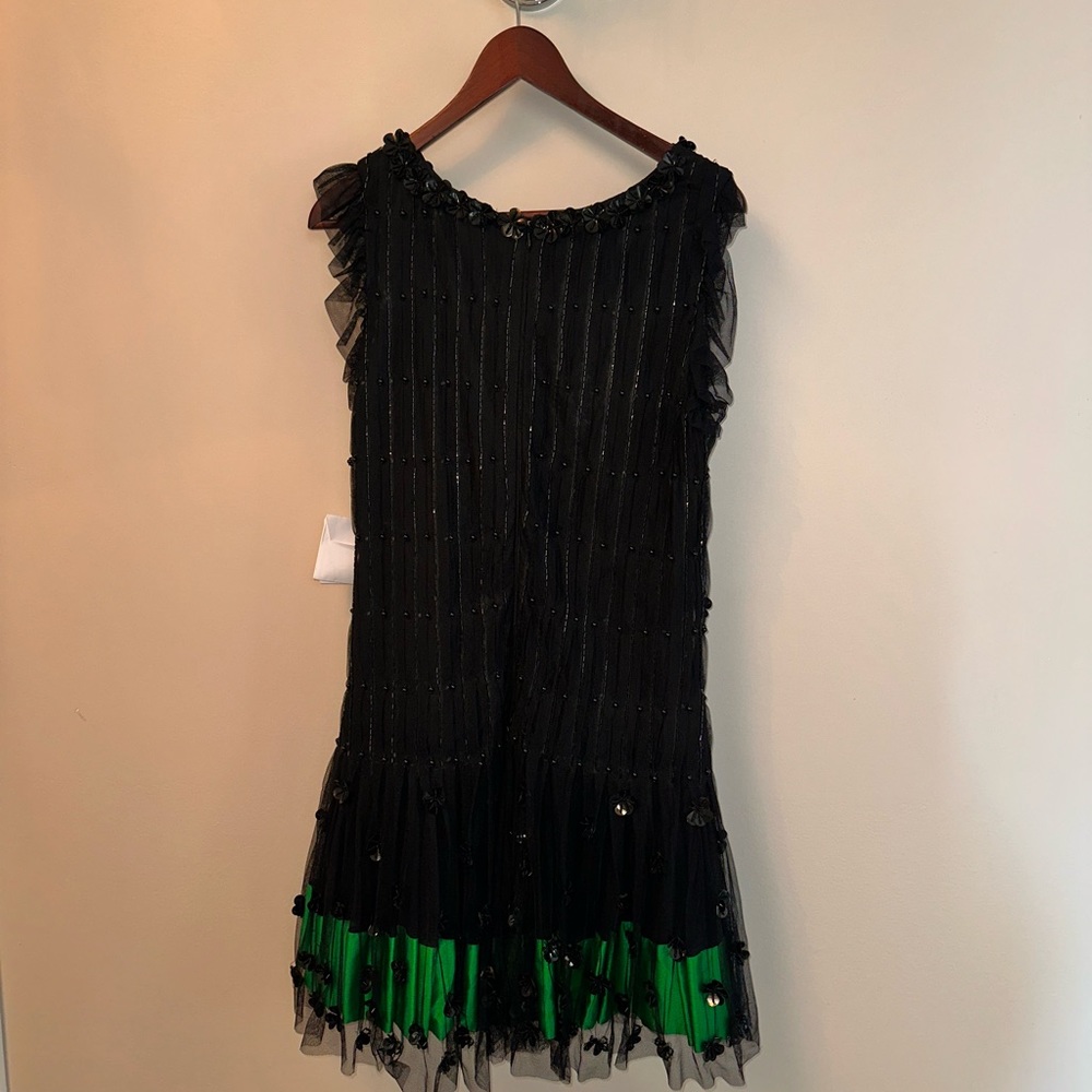 Valentino mini dress black and green